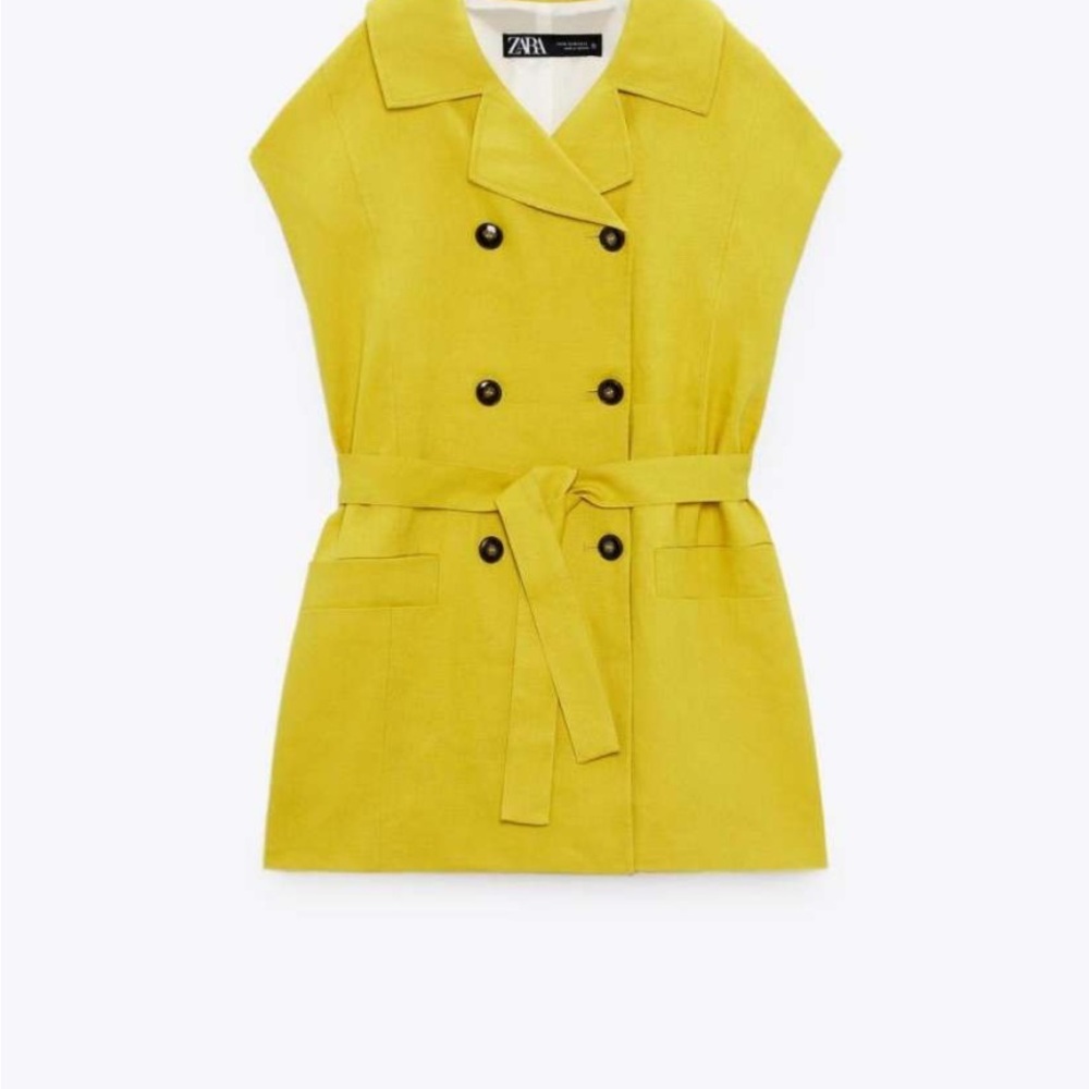 Zara Yellow Sleeveless Vest